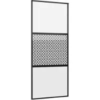 Syfax Porte en verre Fretwork Noir 90 x 2 x 205 cm Aluminium
