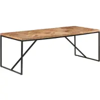Syfax Table à dîner 200x90x76 cm Bois massif d'acacia et de manguier