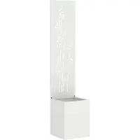 Syfax Écran de confidentialité de jardin Floral Blanc 32 x 150 cm