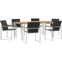 Syfax Ensemble de salle à manger pour jardin 7 pcs