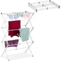 Relaxdays Séchoir à linge pliable et extensible