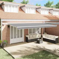 vidaXL Store durable avec blanc 6 x 3 m métal - Stores Octo7733853 2parcel