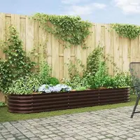 Prolenta Maison Exclusive - Potager surélevé marron 320 x 80 x 44 cm en acier