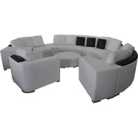 AEA Canapé rond avec USB Canapé XXL Big rond Canapé Salon U Forme Ronde Rembourrage