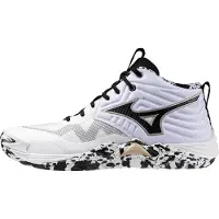 Mizuno Wave Momentum Elite Mid - white/black/ge gold, Taille:14