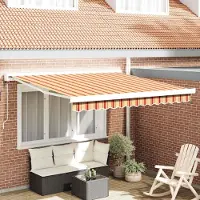 Prolenta Maison Exclusive - Store banne rétractable jaune et orange 300 x 250 cm