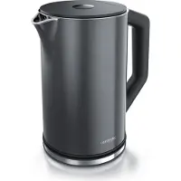 Arendo Bouilloire avec réglage de la température de 40 °C à 100 °C, affichage de la température, sélection de la température, 1,5 L, 2200 W, fonction de maintien au chaud, GS, ELEGANT V2, gris