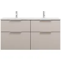 Burgbad Eqio double lavabo en verre avec meuble sous-lavabo, largeur 1220mm, SEYY122F6583A0070G0146
