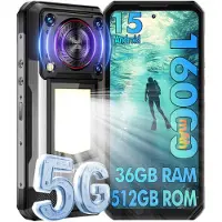 Oukitel WP56 5G Smartphone Incassable Android 15 - 16000mAh Telephone Portable Incassable 32GO+512GO 120Hz 6.8” Lampe Camping 108MP+32MP/GPS/NFC/OTG