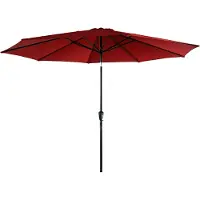 Happy Garden Parasol droit HAPUNA rond 3,30m de diamètre rouge