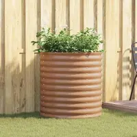 Prolenta Maison Exclusive - Potager surélevé marron 80 x 80 x 81 cm en acier