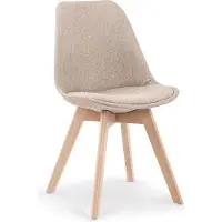 Halmar Chaise tapissée sur pieds en bois pour salle à manger K-303