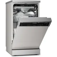 Klarstein Verosteel Lave Vaisselle 45cm - Pose Libre, 10 Couverts, 9 Programmes, Silencieux 42 dB, , AquaStop, Sécurité Enfants, Argent