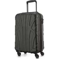 Suitline - bagage à main léger 55x35x20 cm trolley avion 34 L bagage à bord valise à main légère valise de bord 4 roulettes bagage cabine Hand Luggage TSA ,Graphit