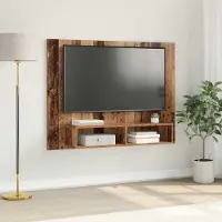Prolenta Meuble TV exclusif - Ensemble de meubles TV de 120 x 23,5 x 90 cm, en panneaux de particules imitation bois