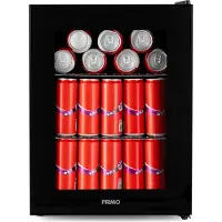 Primo PR193BC Réfrigérateur à boissons - Minibar - Mini réfrigérateur - Porte vitrée - Pose libre - 33L - C - Noir