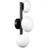 Zumaline Applique murale OMI noire 3xG9x5W en verre, dimensions : 45 x 16 x 20 cm, IP20,