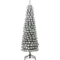 Black Box Trees Arbre de Noël artificiel avec neige - Christmas Tree H215 x Ø56 cm - Green Frosted
