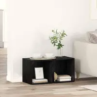 Prolenta Meuble TV exclusif - Ensemble de 2 pièces, noir, en panneaux de particules