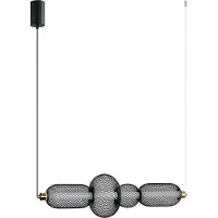 ITALUX Lampe suspendue moderne noir-gris pour salon salle à manger couleur chaude LED 16W MARCO
