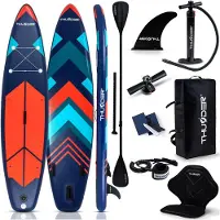 Thunder Stripes 320 Stand Up Paddle Board 320 x 75 x 15 cm Rouge Bleu 150 kg