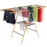 Relaxdays Séchoir à linge pliable avec ailes