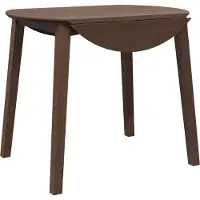 Syfax Table de salle à manger brune en bois massif d'hévéa