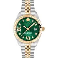 Philipp Plein Montre à affichage analogique 'Date Superlative' or / vert foncé / argent