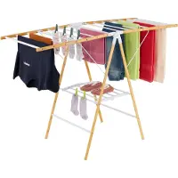 Relaxdays Séchoir à linge pliable avec ailes