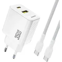 Dudao A27 MaxC 35W Chargeur mural + câble USB-C - Blanc