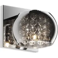 Zuma Line Applique murale Crystal chromée argentée-transparente 1xG9x42W en verre, dimensions : 16x12x13 cm, IP20,