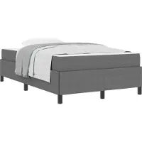 Syfax Cadre de lit avec matelas Gris clair 120 x 190 cm tissu