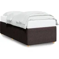 Syfax Cadre de lit sans matelas marron foncé 80x200 cm tissu