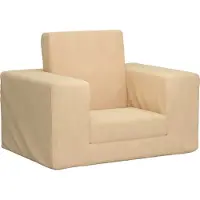 Prolenta Maison Exclusive - Canapé-lit pour enfants, couleur crème, en peluche toute douce