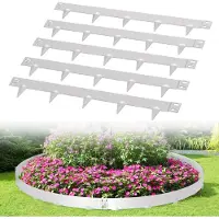 Jayseuw Bordure de pelouse Défense contre les limaces Galvanisé Clôture à fleurs Bordure de séparation Bordure de jardin Acier 100x18cm 20m Argent