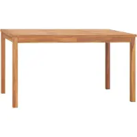 Syfax Table à dîner de jardin 140x80x77 cm Bois de teck solide