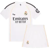 Real Madrid Tenue domicile 25/26 pour enfants - taille 128 / 8 ans - Saison 2025/2026 - Tenue domicile kids - Produit officiel fan