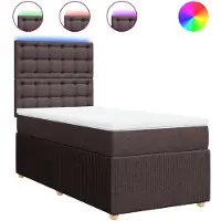 Syfax Sommier à lattes de lit avec matelas Marron foncé 100x200 cm
