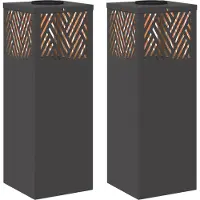 Syfax Lumière de chemin LED solaire 2 pcs Blanc chaud 18 x 18 x 50 cm