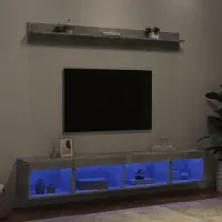 Prolenta Maison Exclusive - Unités murales TV avec LED 5 pcs gris béton bois d'ingénierie