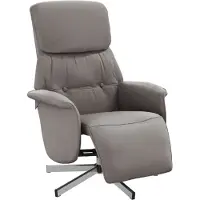 Syfax Fauteuil inclinable avec repose-pieds taupe tissu