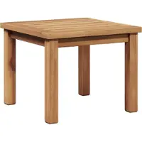 Syfax Table basse de jardin moderne, usage extérieur, bois de teck massif durable, 45 x 45 x 36 cm, marron, assemblage facile