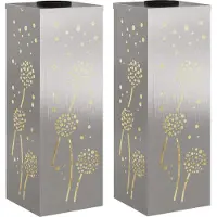 Syfax Lumière de chemin LED solaire 2 pcs Blanc chaud 18 x 18 x 50 cm