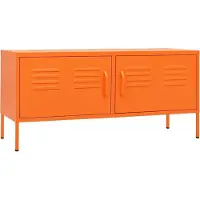Syfax Meuble TV Orange 105x35x50 cm Acier