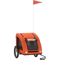 Syfax Remorque de vélo pour animaux de compagnie orange
