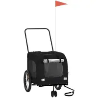 Syfax Remorque de vélo pour animaux de compagnie noir