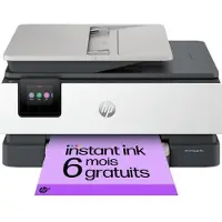 HP Imprimante Multifonction Jet d'Encre Couleur OfficeJet Pro 8124e, Impression Sans Fil, Jusqu'à 20 ppm, Capacité 225 Feuilles, +