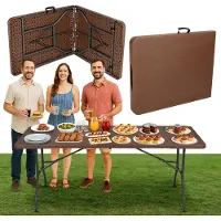 Outtec table de fête, table de banquet, table de buffet - 180 x 70 cm - table pliante, table de balcon, table - pour camping, balcon, jardin, banquet, fête, buffet