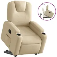 Syfax Fauteuil inclinable Crème Tissu
