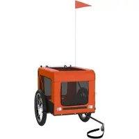 Syfax Remorque de vélo pour animaux de compagnie orange et noir